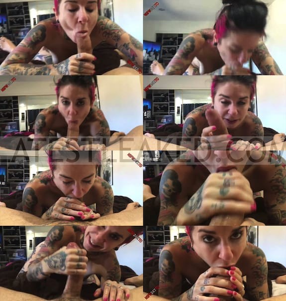 Joanna Angel Giving Blowjob and deepthought to boyfriend will he was watching movie and having rest on bed video leaked